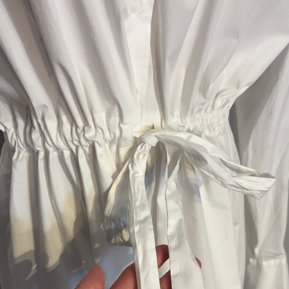 Lane Bryant White Cotton Button-Up Tunic - Picture 4 of 11